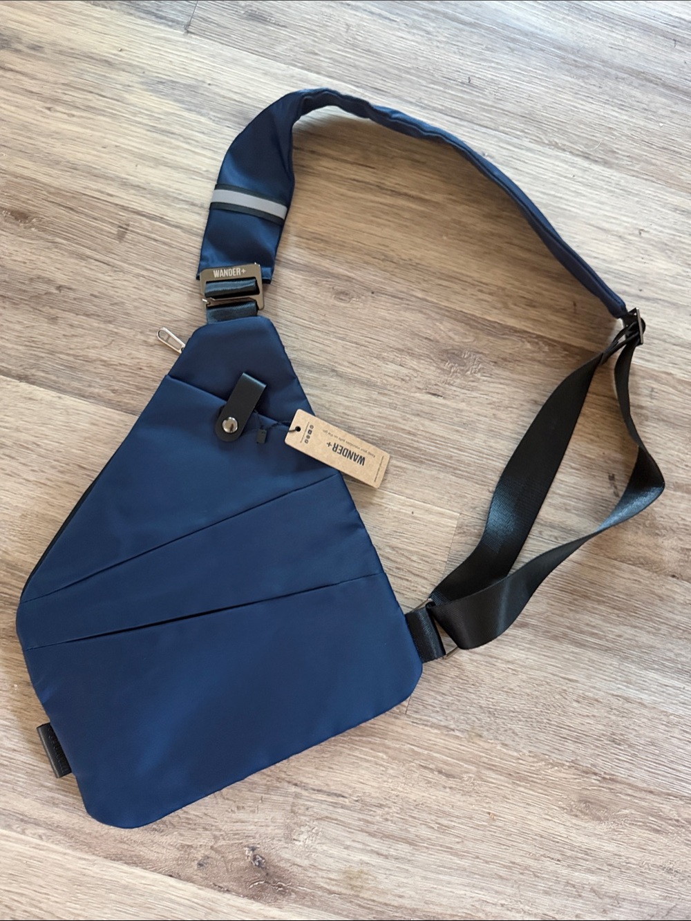 Wander Navy and Black Sling Belt Bag